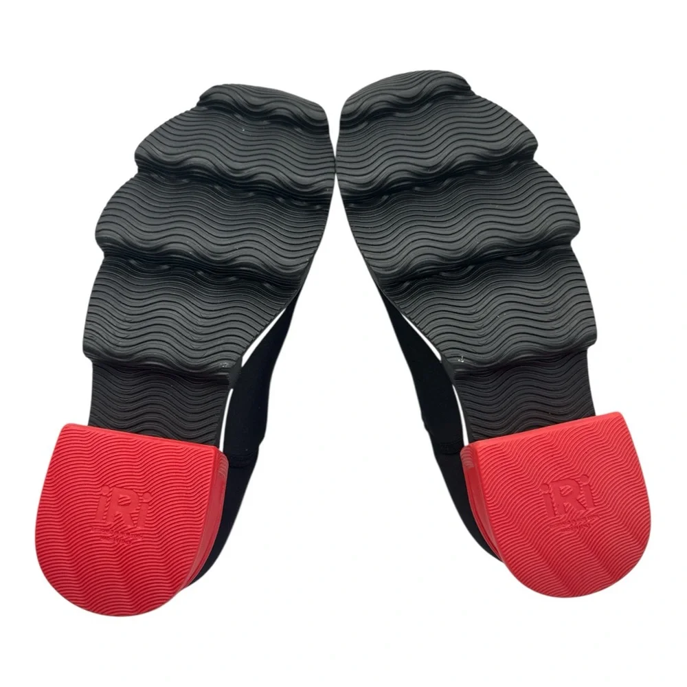 iRi Women's, Black Red Low Top Sneaker, Vegan,‎ Size EU 35 US:5
